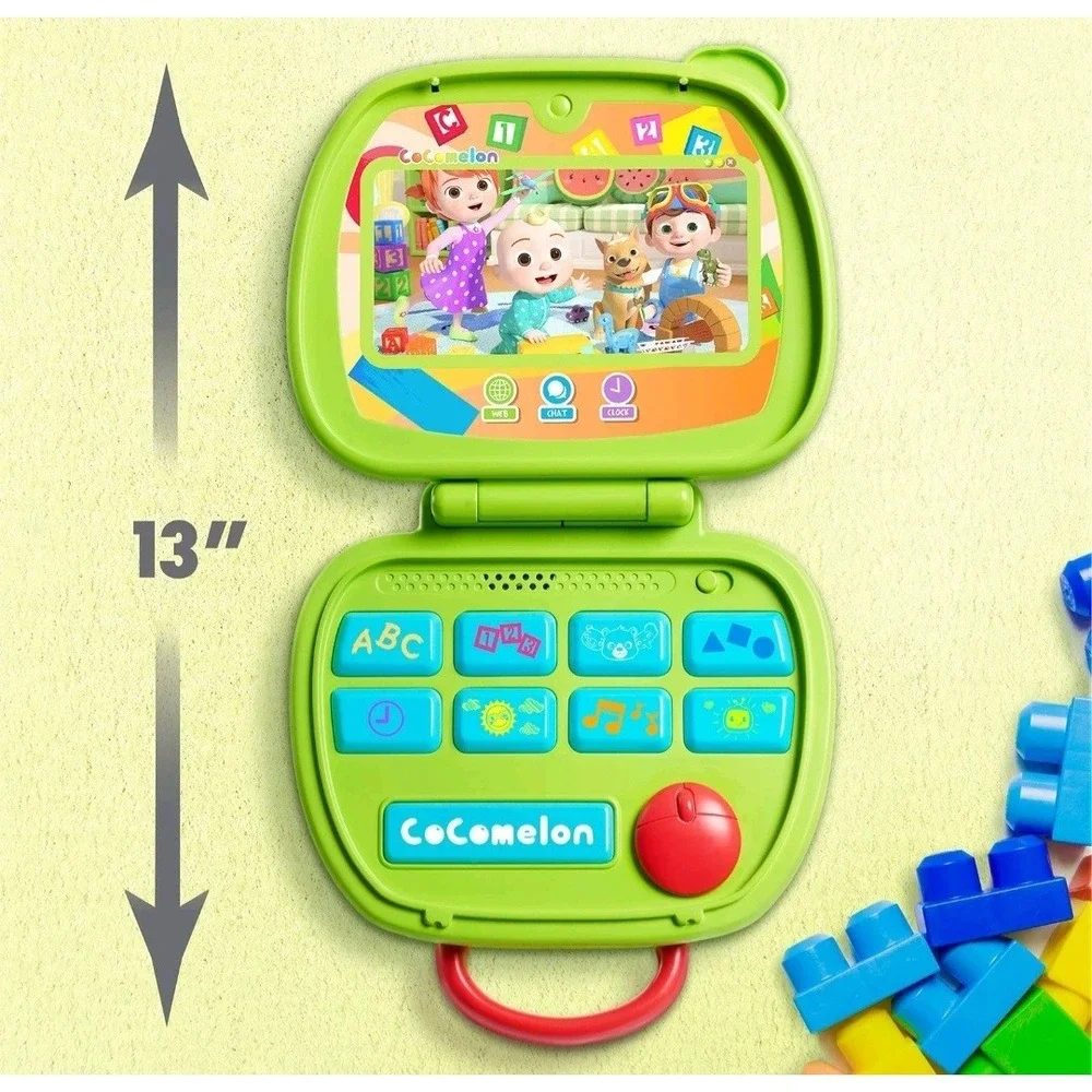 CoComelon Sing and Learn Laptop Toy for Kids, Lights, Sounds, and Music Encou...